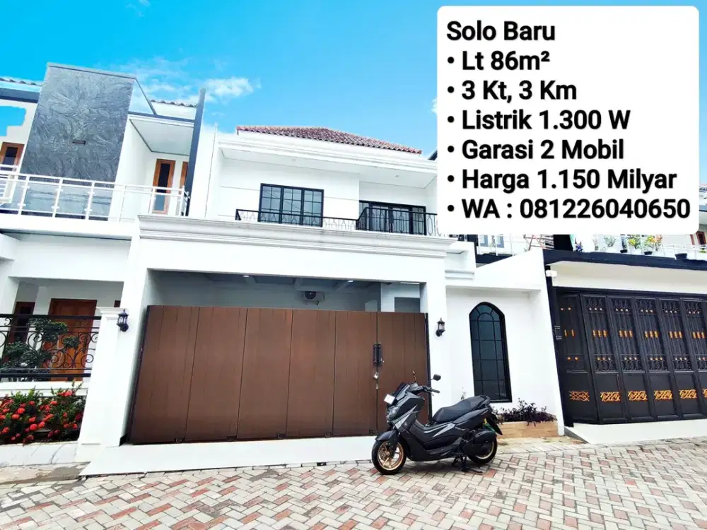Jual Rumah di Perumahan Area Solo Baru, Hadap Timur