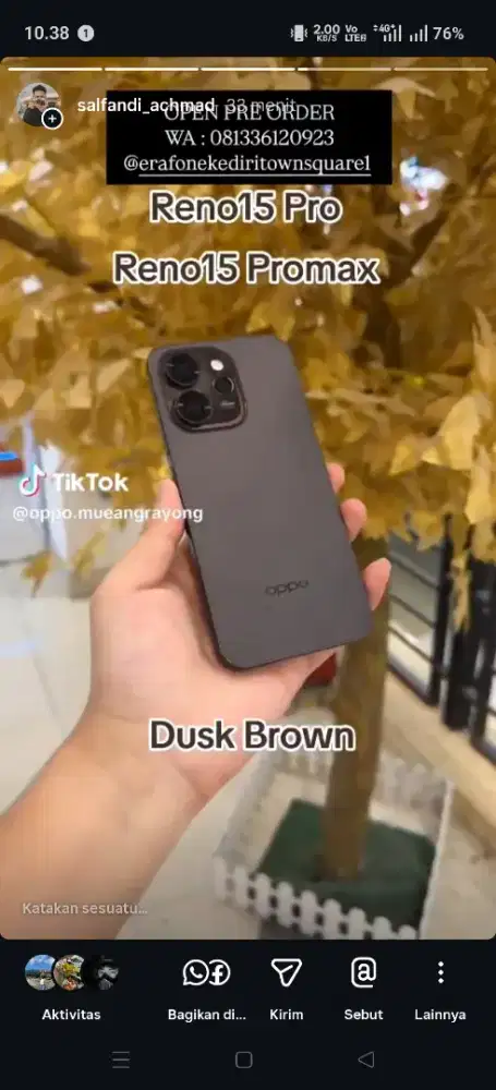 OPEN PRE ORDER OPPO RENO 15 8/256