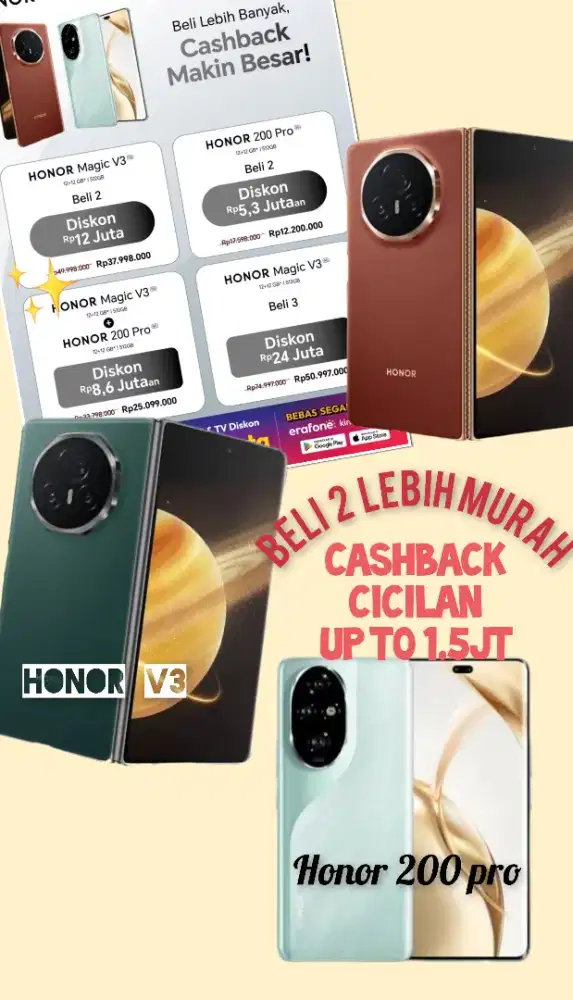 PROMO BUY 1 GET 1 HONOR V3