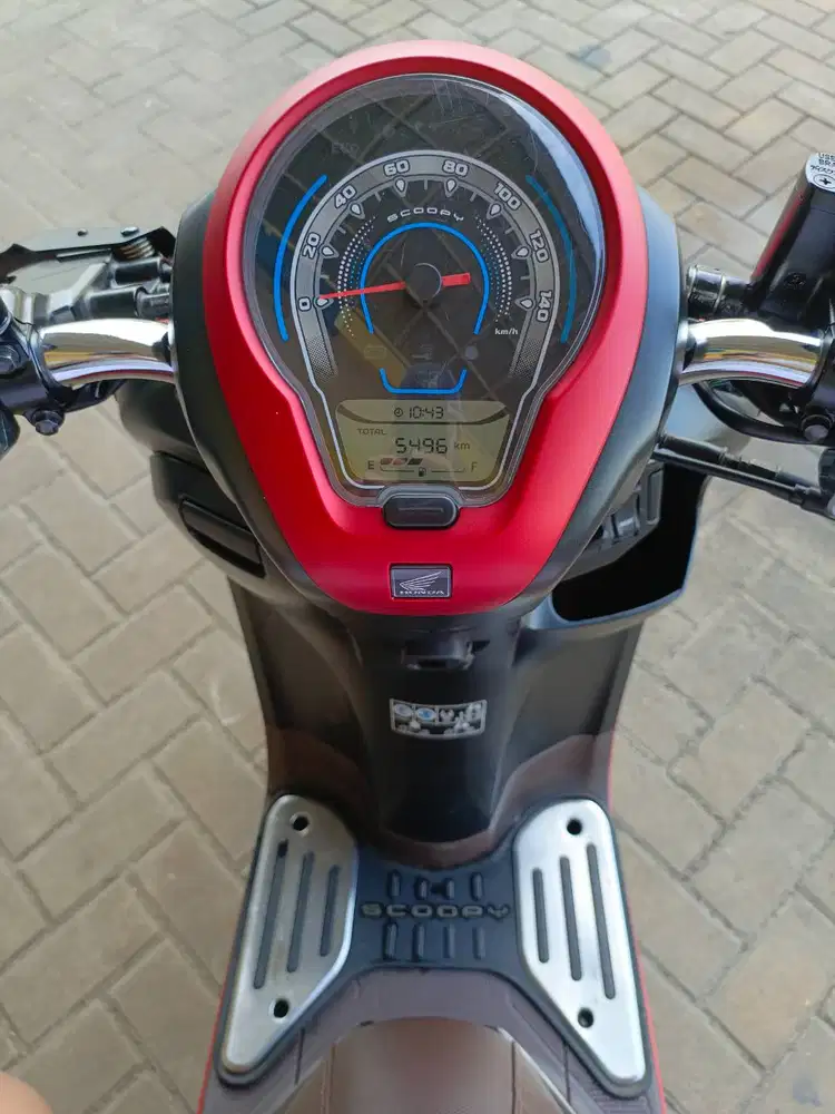 Scoopy 2022 Stylish Keyless Merah Kilometer 5496