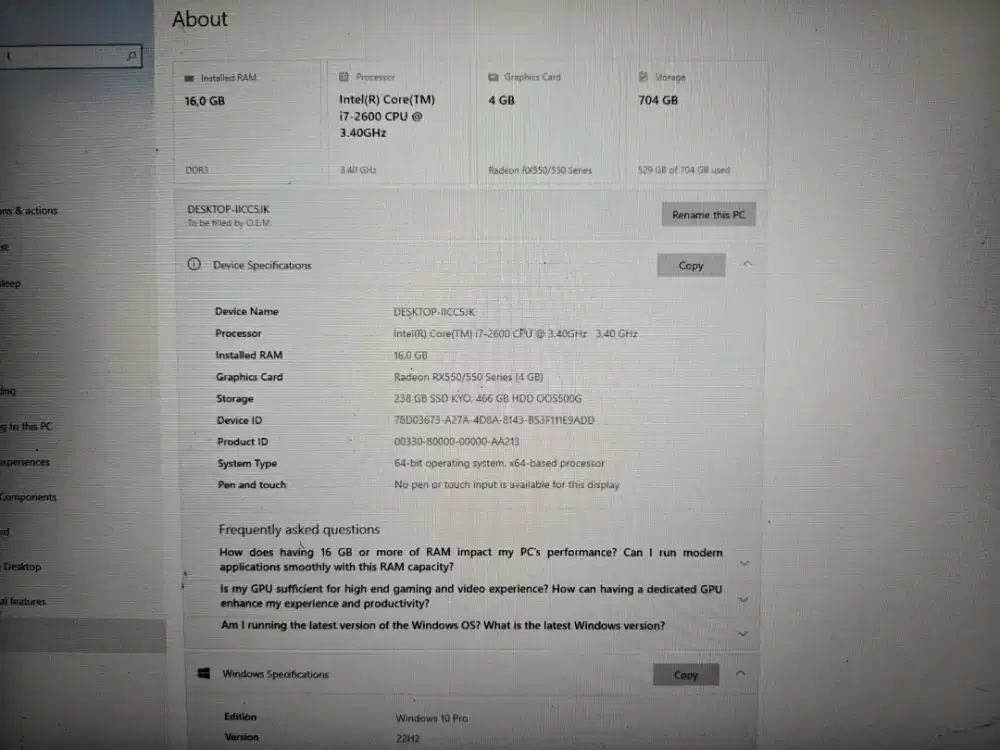 Komputer gaming fullset