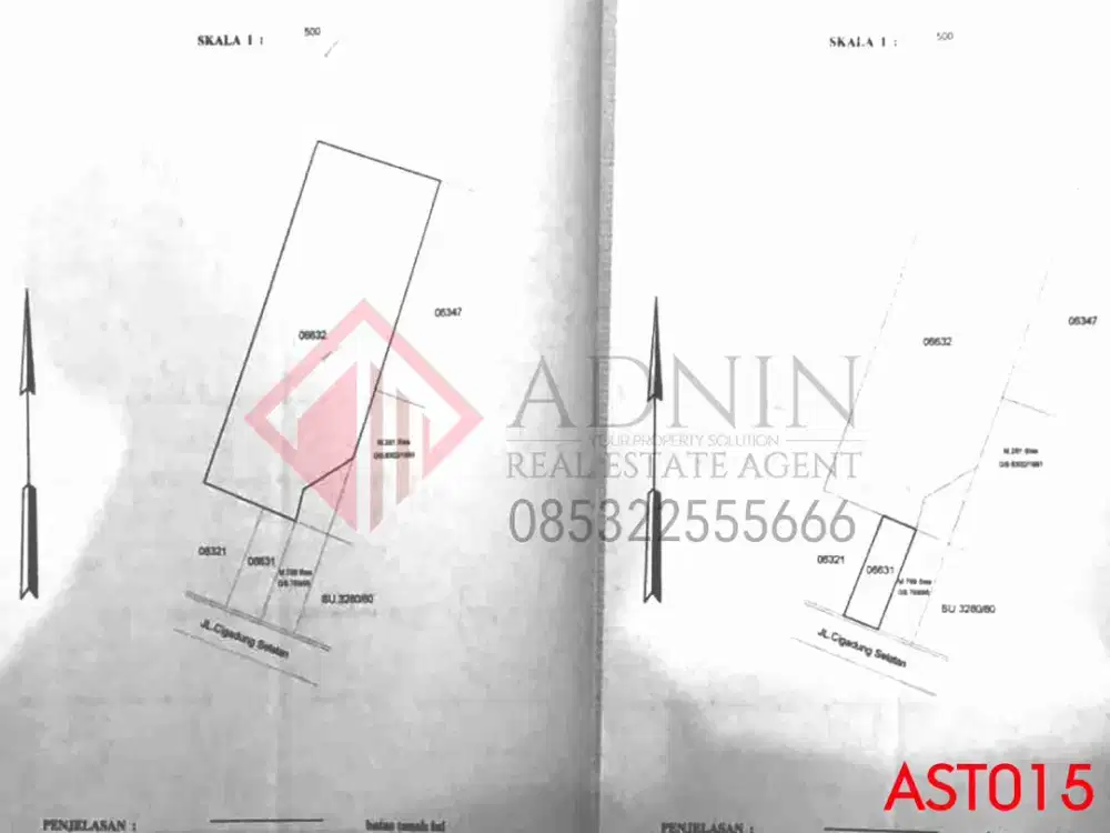 Jual tanah 1.263 m² di cigadung dago bandung utara FJT001