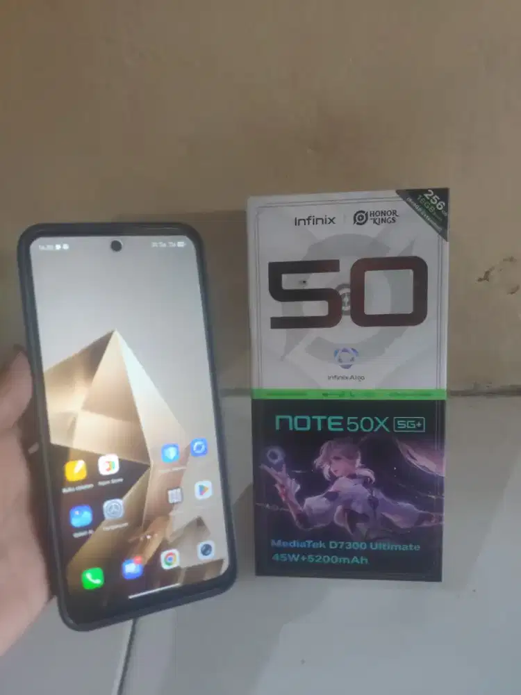Infinix note 50x 8+8/256 fullset garansi on