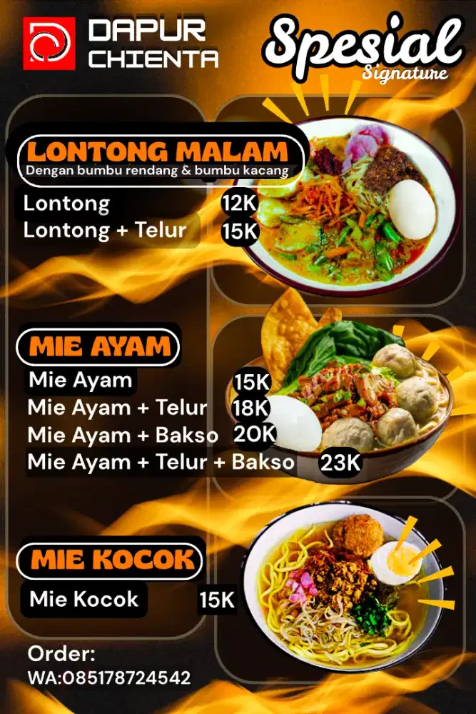 Ready Lontong malam,Mie ayam & Mie kocok
