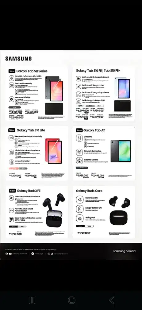 Samsung tablet All series