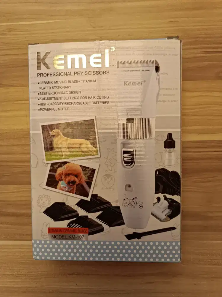Alat cukur hewan Peliharaan Anjing Kucing Pet Clipper Kemei KM107