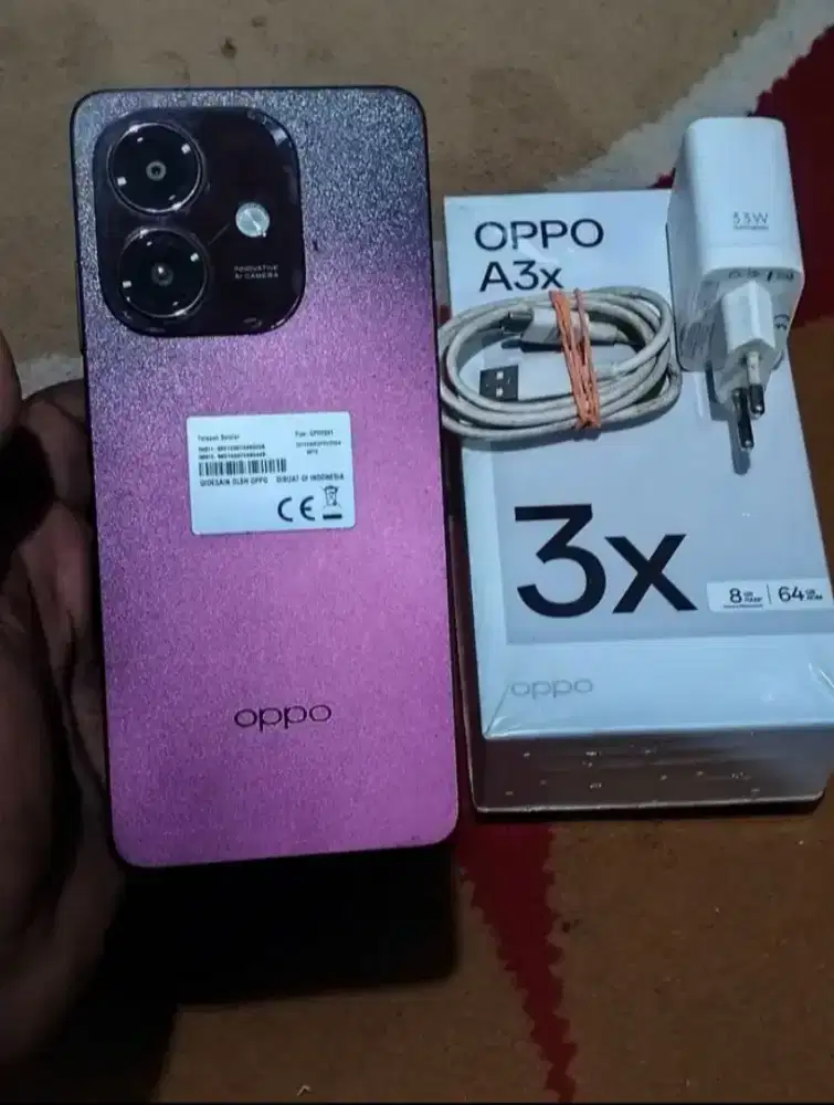 Oppo a3x ram 4/64 fullset no minus mullus