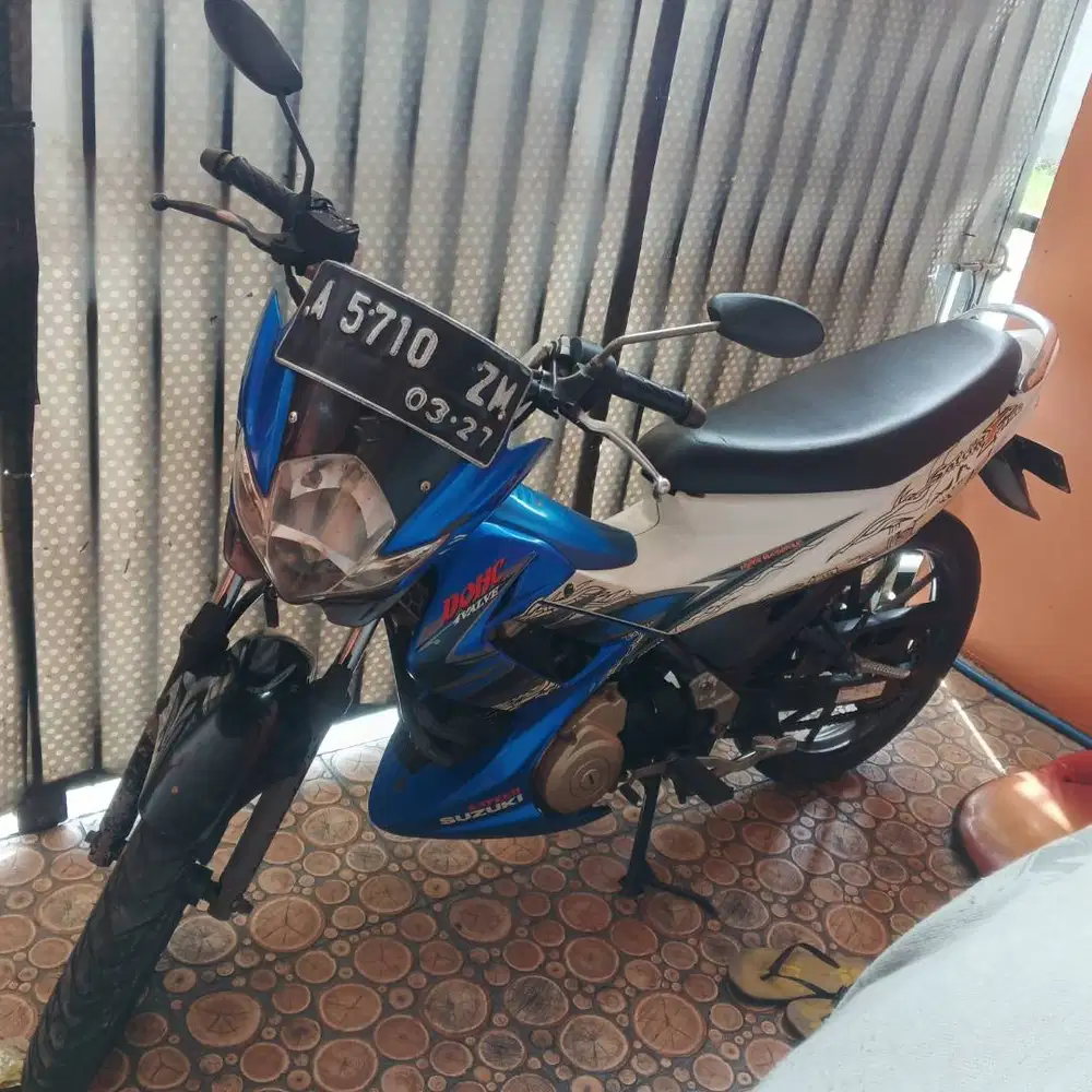 Jual satria FU 2011 biru putih