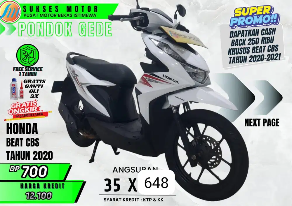Ada CASHBACK 250 Ribu BEAT TH 2020 CEK DESKRIPSINYA GAN