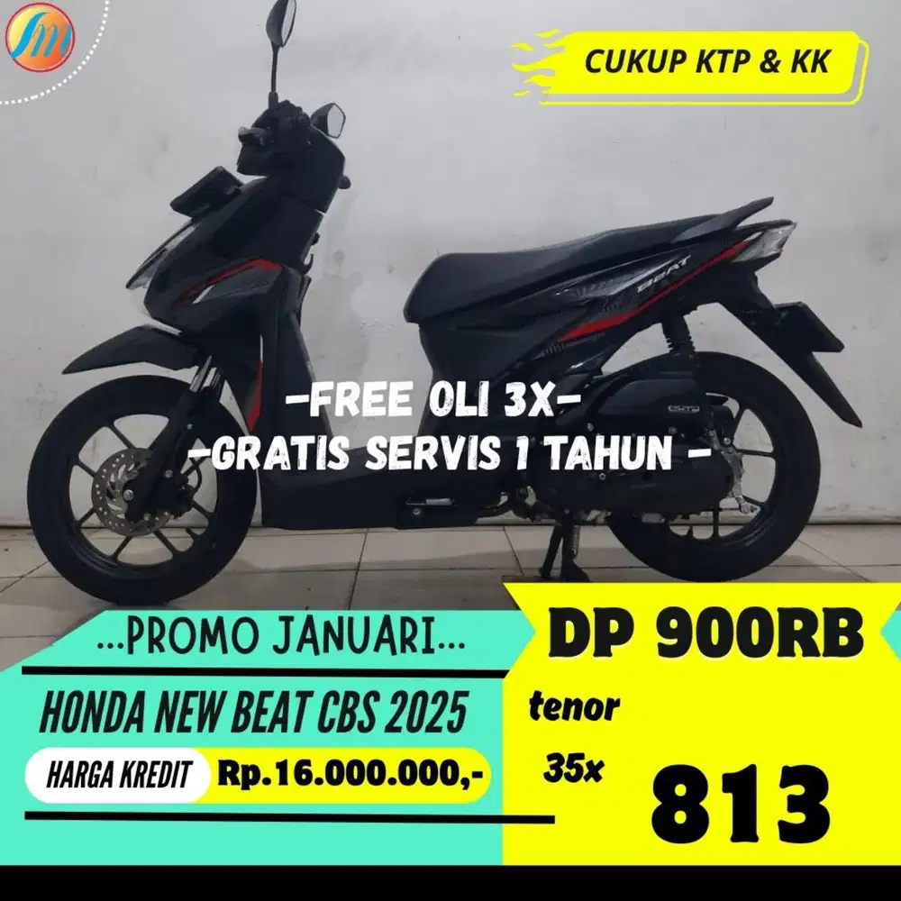 HONDA NEW BEAT CBS 2025 SEKEN KREDIT DP 900RIBU ANGSURAN SANGAT RINGAN