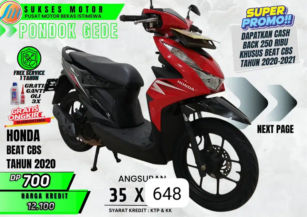 Ada CASHBACK 250 Ribu BEAT TH 2020 CEK DESKRIPSINYA GAN