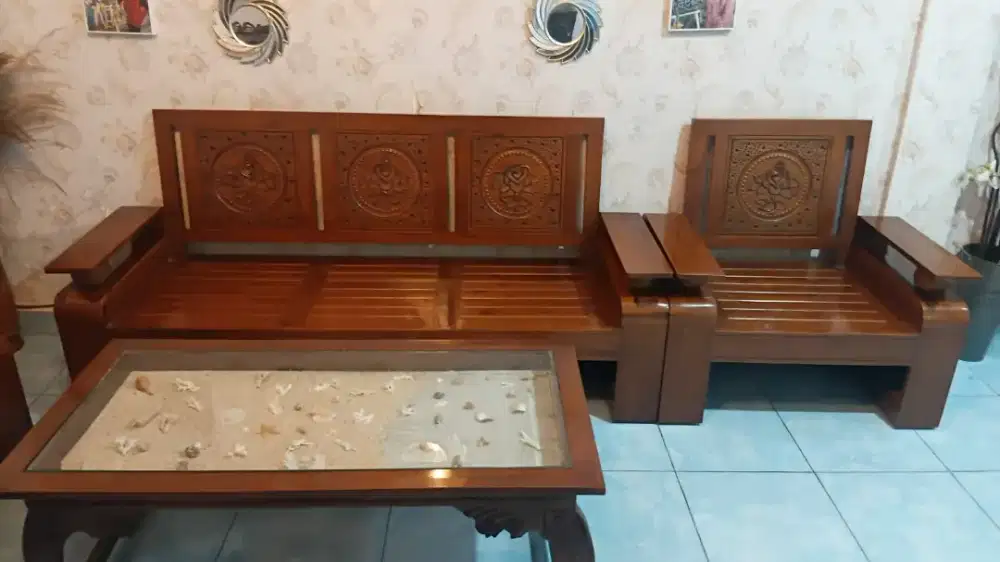 Meja dan kursi tamu jati 321