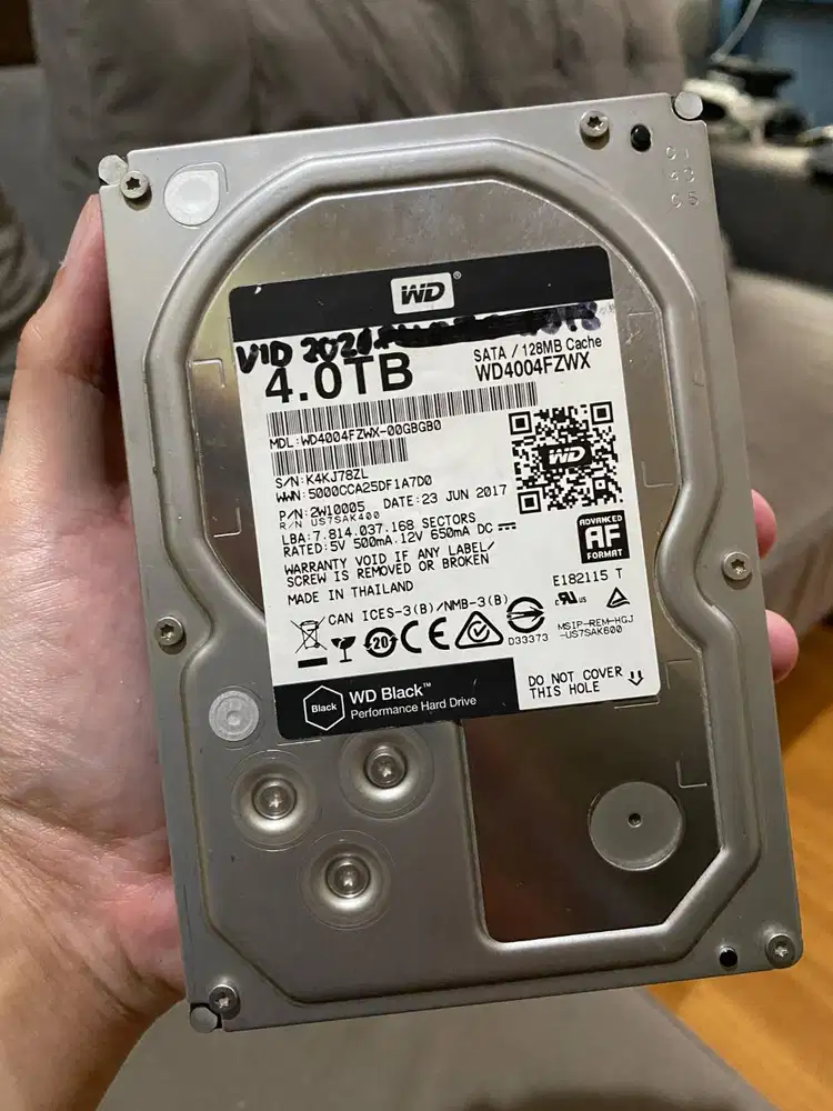 HDD internal WD black 4 TB harddisk 7200rpm sentinel 100% murah mantep
