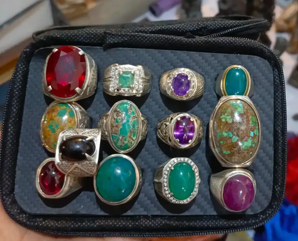 Aneka Cincin perak 925 sudah dengan batu