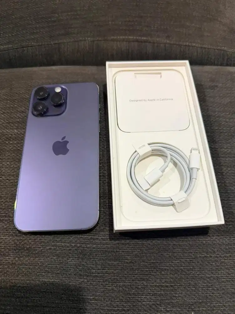 Jual Iphone 14 Promax 256GB Deep Purple IBOX BH 84%