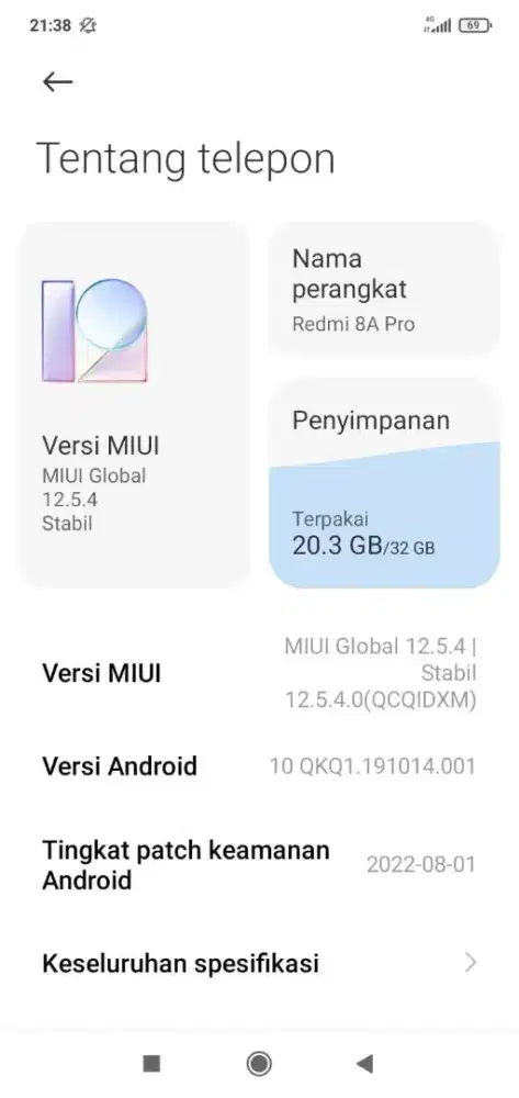 Jual hp bekas masih bisa di pake game ml