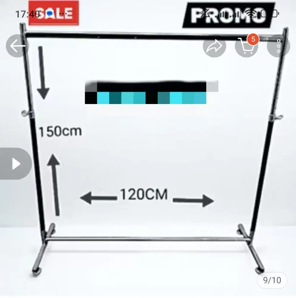 Jual gawangan baju bekas toko pakaian