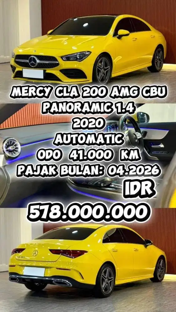 [ ODO 41.000 KM ] MERCEDE-BENZ MERCY CLA200 AMG CBU PANORAMIC 2020
