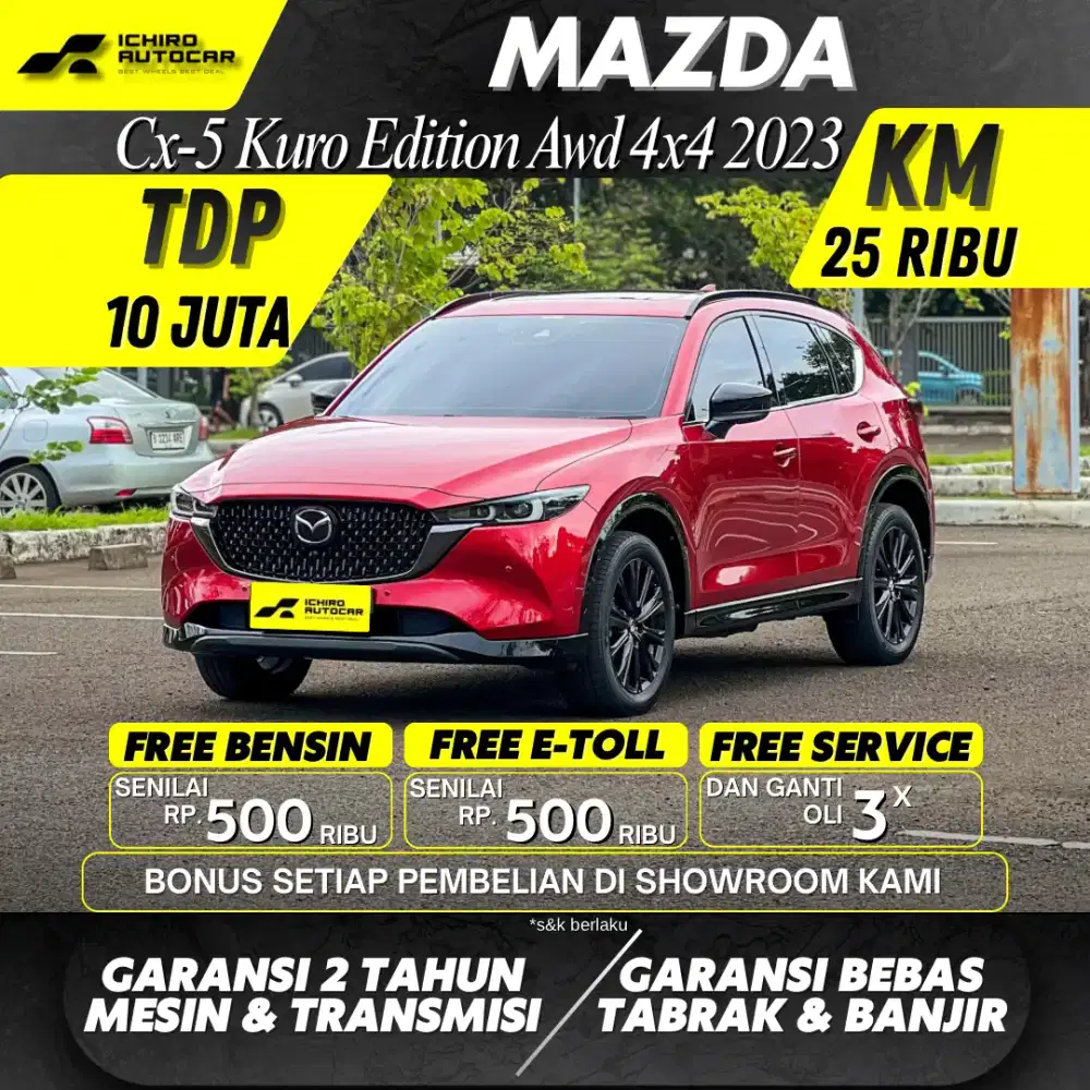 MAZDA CX-5 KURO AWD 2023 KM 28rb PAJAK 03-26 PLAT B GANJIL
