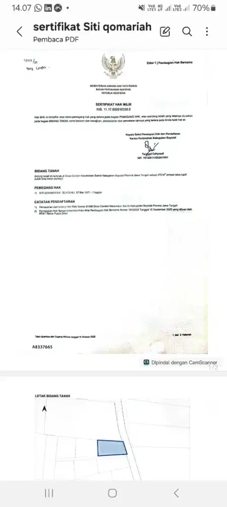 Di Jual Murah Tanah Sambi Boyolali