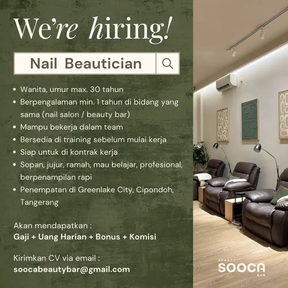 LOKER : NAIL BEAUTICIAN / NAIL ARTIST