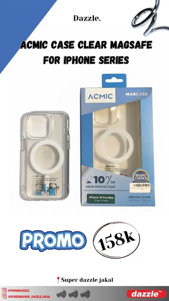 Soft clear magsafe Acmic for iphone series