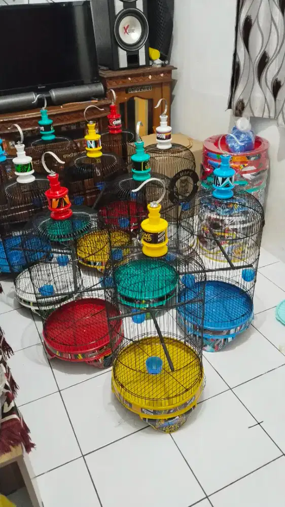 Sangkar lovebird PVC decal