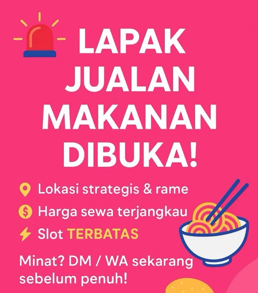 disewakan lapak jualan