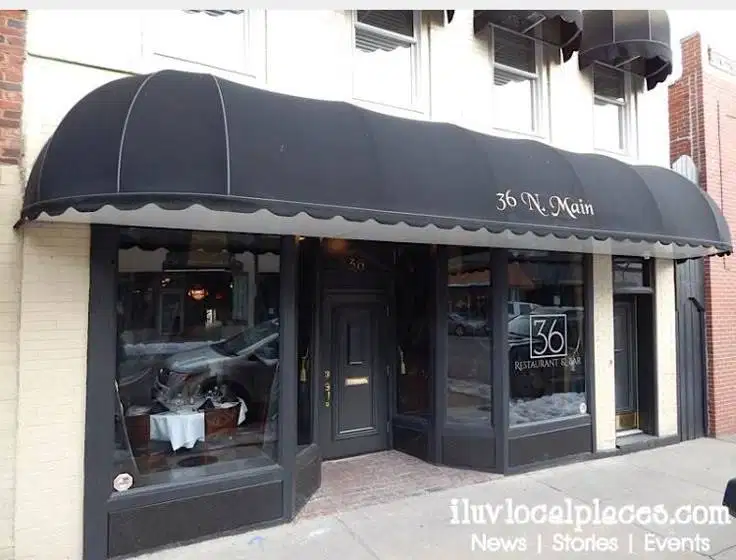 kanopi kain awning rangka besar melengkung ke bawah