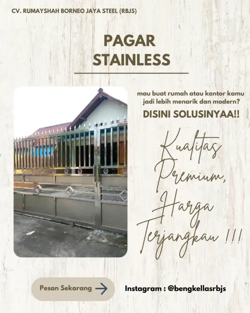 PAGAR STAINLESS MEWAH