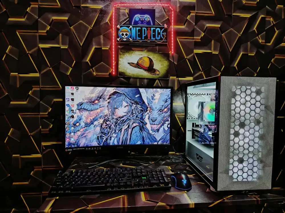 PC Ryzen 5 + RX 580 8GB + Monitor Curved