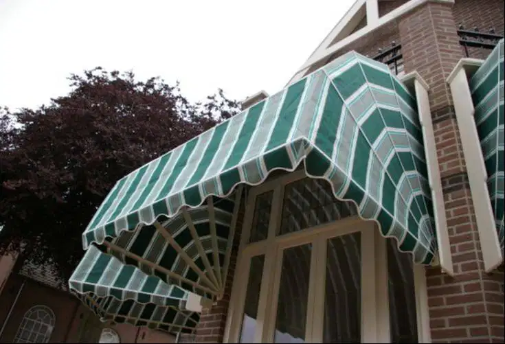 kanopi kain awning belang hijau aesthetic bergaransi