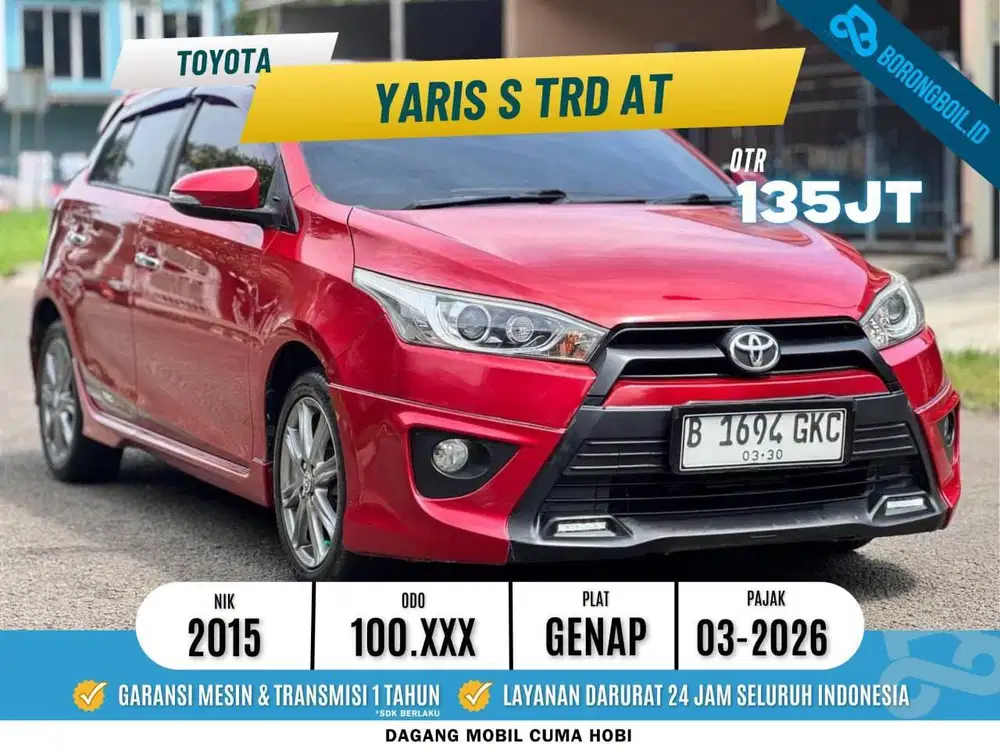TERMURAH!!YARIS S TRD AT 2015 SIAP PAKAI