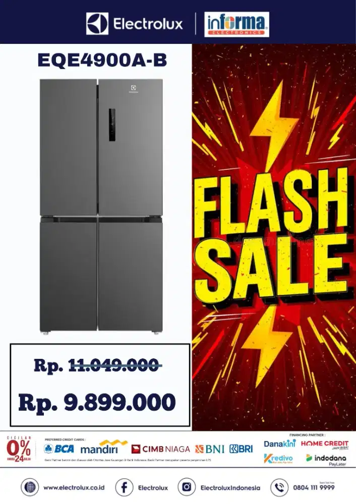 Kulkas 4 pintu UltimateTaste 700 496L
EQE4900A-B