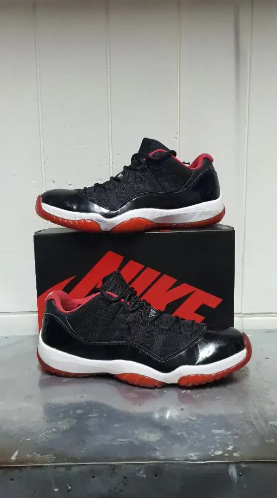 Sepatu Basket Low Jordan Retro 11 Bred Original second no box