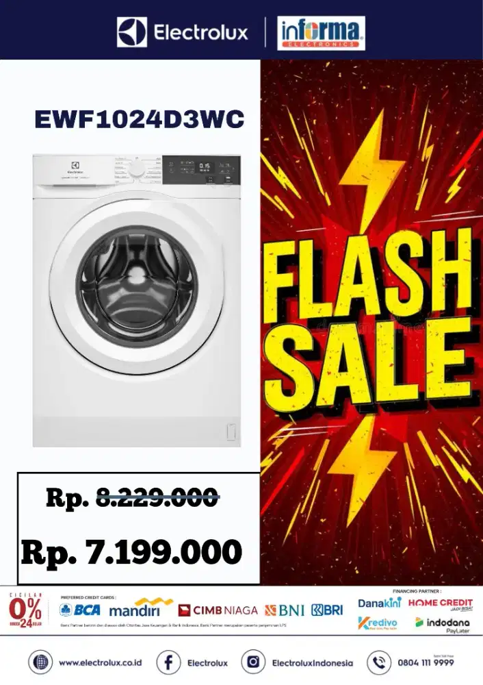 Mesin cuci front loading UltimateCare 300 10kg
EWF1024D3WC