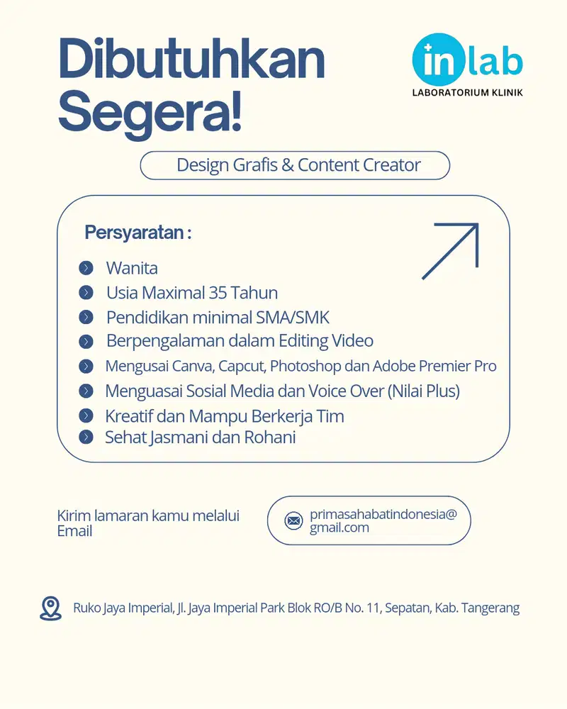 Dicari segera contect creator