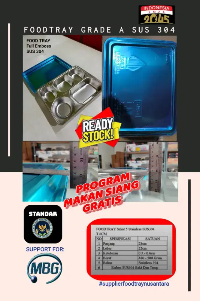 JUAL FOODTRAY & PERLENGKAPAN DAPUR MBG HARGA MURAH