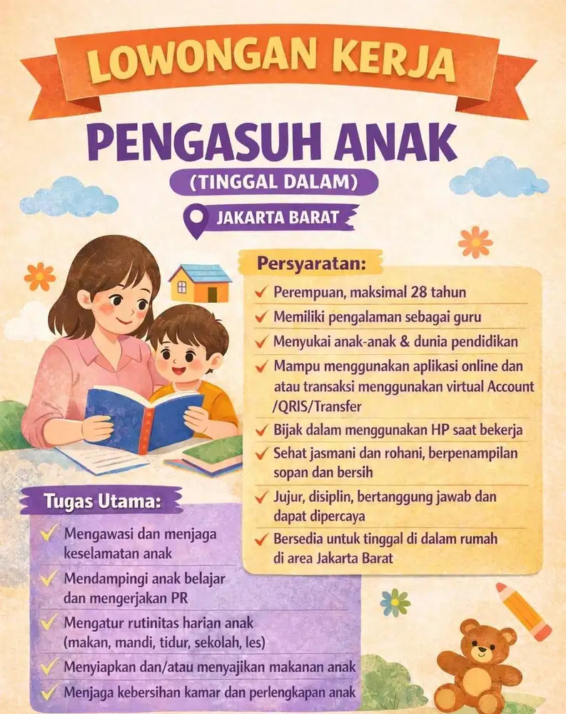 DICARI PENGASUH ANAK