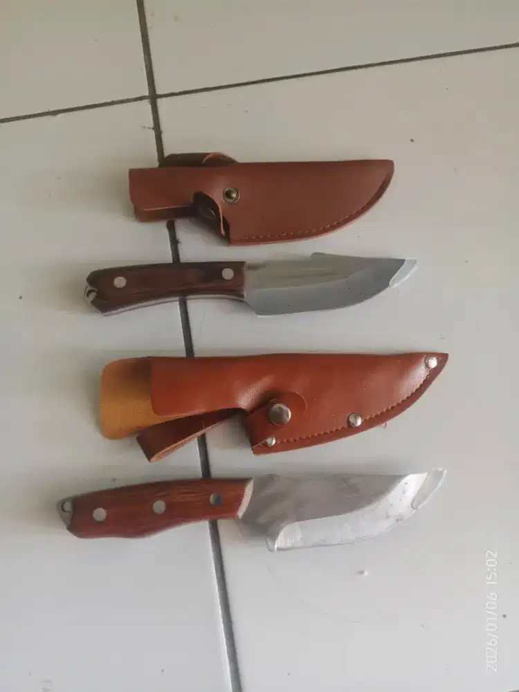 Pisau dapur mini 4cr13 stainless steel tebal fulltang