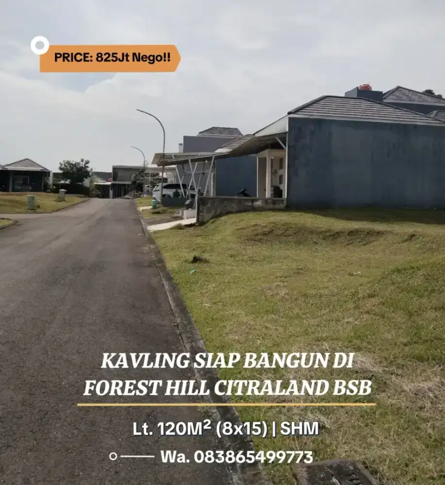 Jual Cepat Kavling Siap Bangun Di Citraland Bsb City