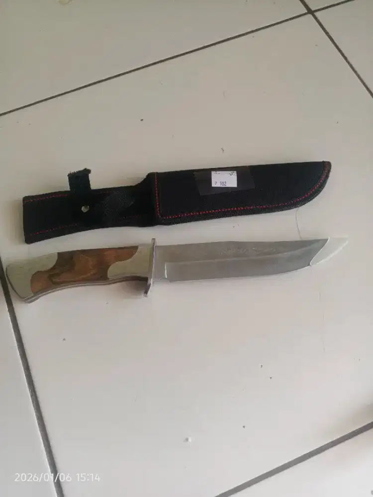 Pisau outdoor buscraft survival mewah stainless steel fulltang