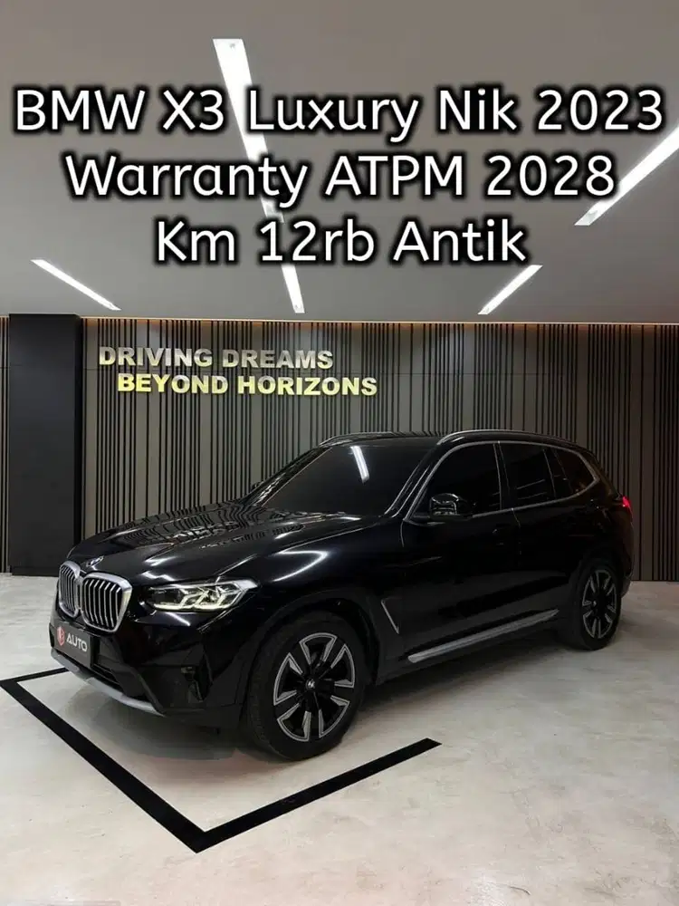 BMW X3 Luxury sDrive20i AT 2023 Hitam Km12rb Panoramic B2212OO