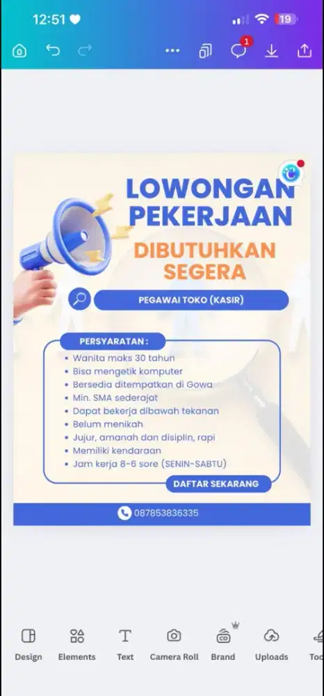 Lowongan kerja pegawai toko