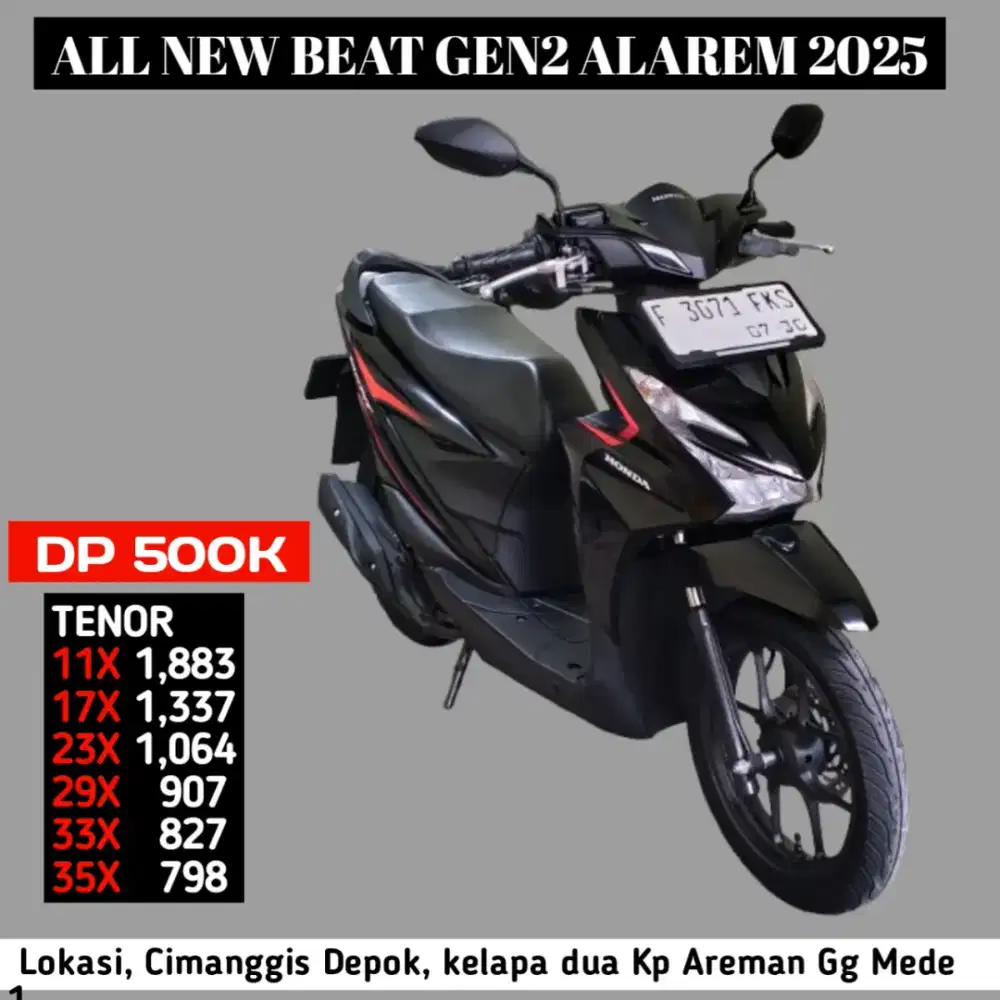 NEW BEAT GEN2 ALAREM ISTIMEWA, DP MURAH