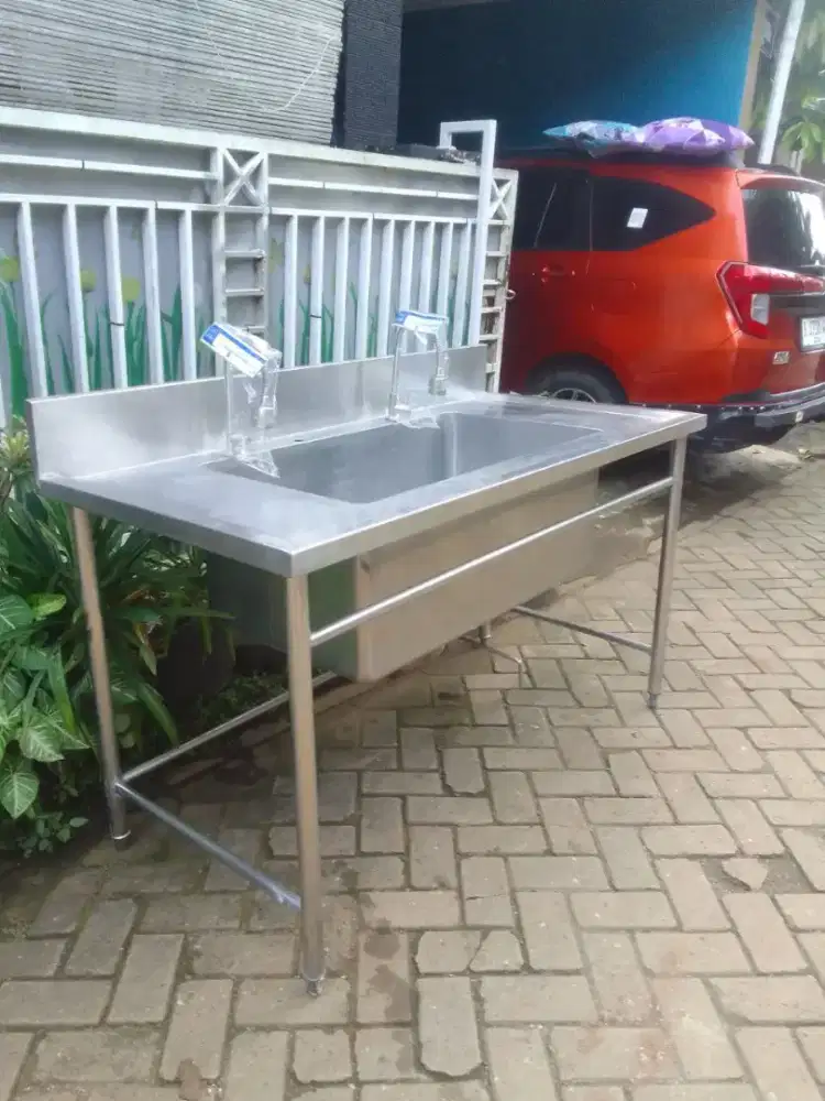 Single Sink jumbo +2 kran baru