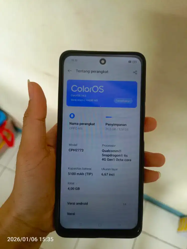 Jual BU Oppo A5i Seken Batangan