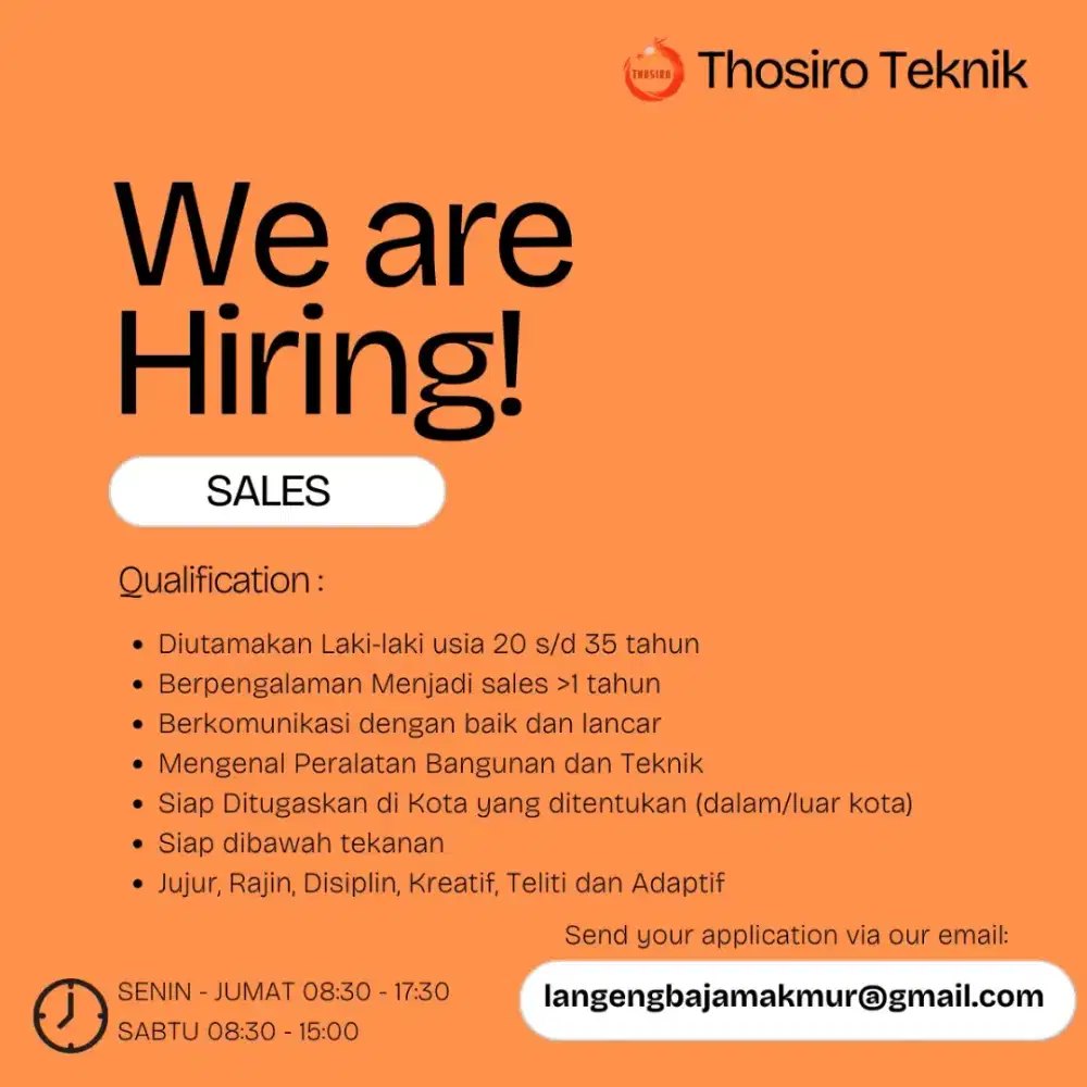 LOWONGAN KERJA SALES