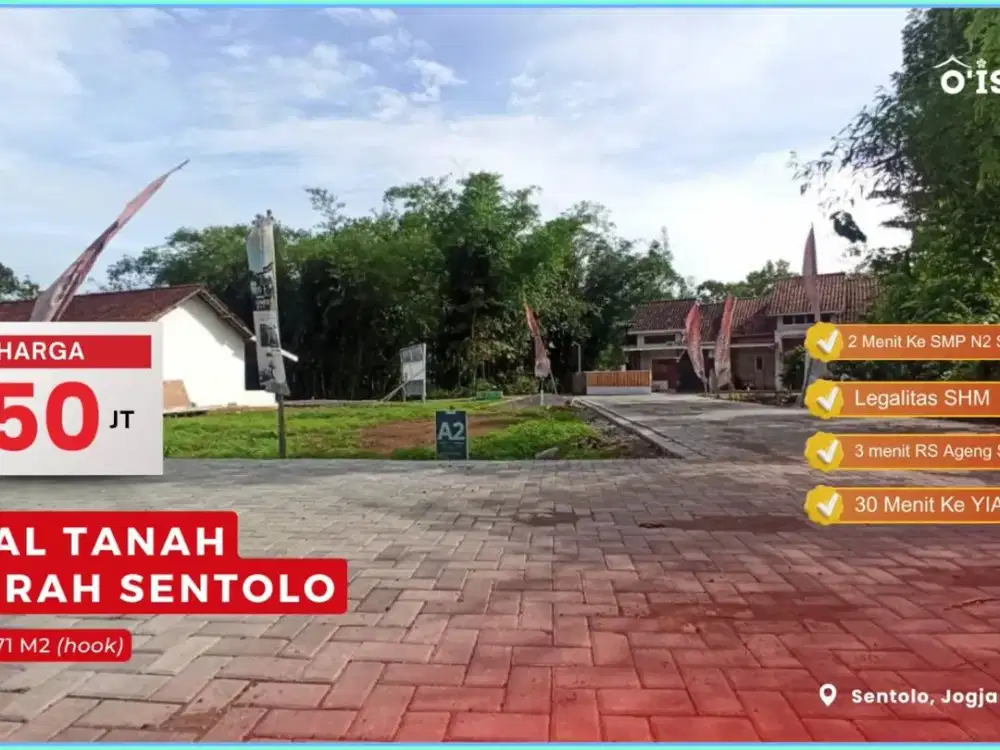 DIJUAL TANAH KAVLING JOGJA DALAM CLUSTER AREA SENTOLO KULONPROGO