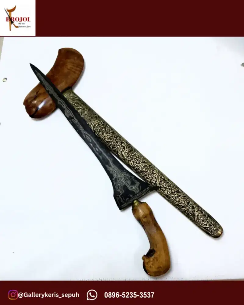 keris sepuh Brojol Pamor Wahyu Tumurun Wengkon isen TUS